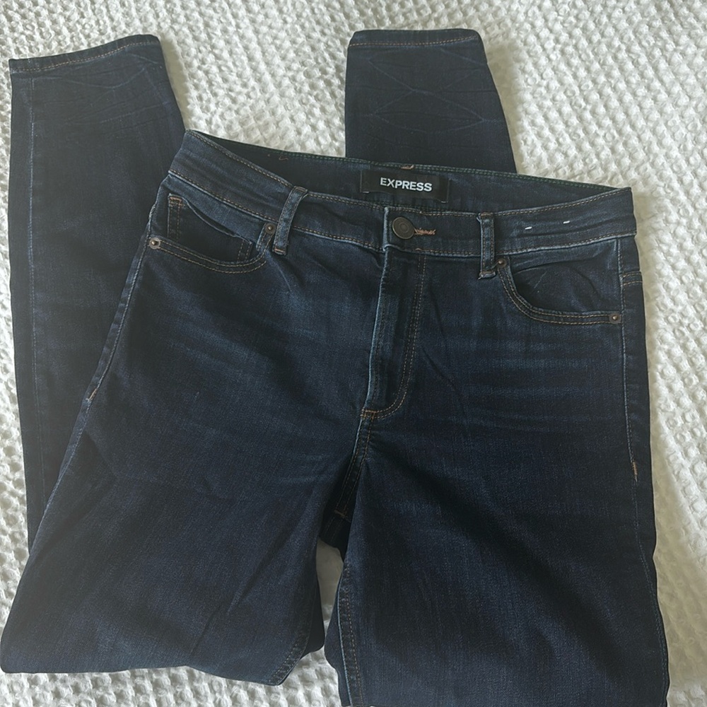 Express dark wash Repreve High Rise Jean/Legging